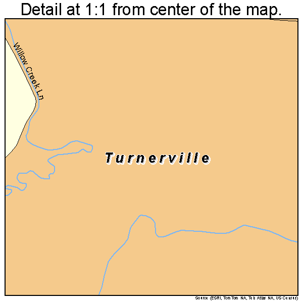 Turnerville, Wyoming road map detail