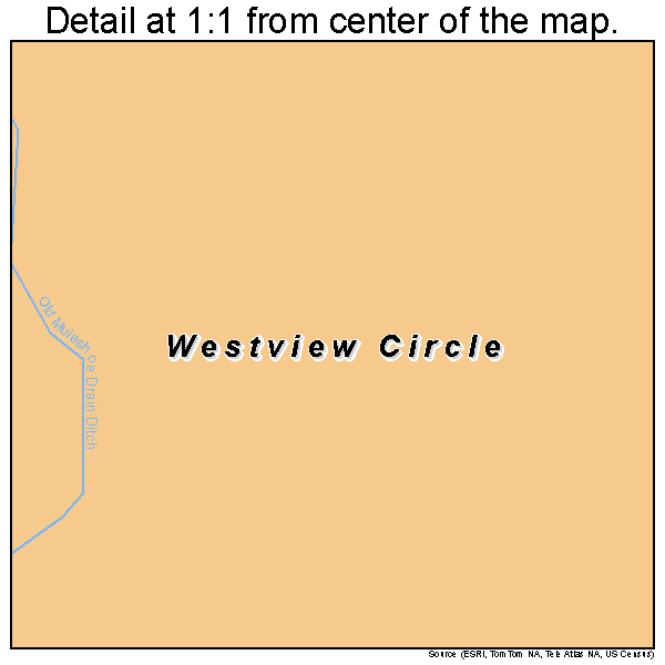 Westview Circle, Wyoming road map detail