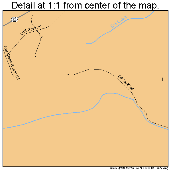 Wilson, Wyoming road map detail