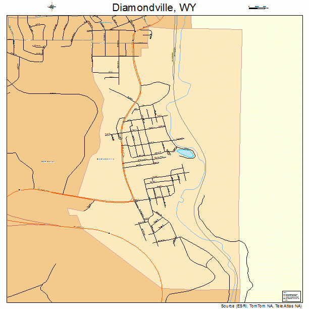 Diamondville, WY street map