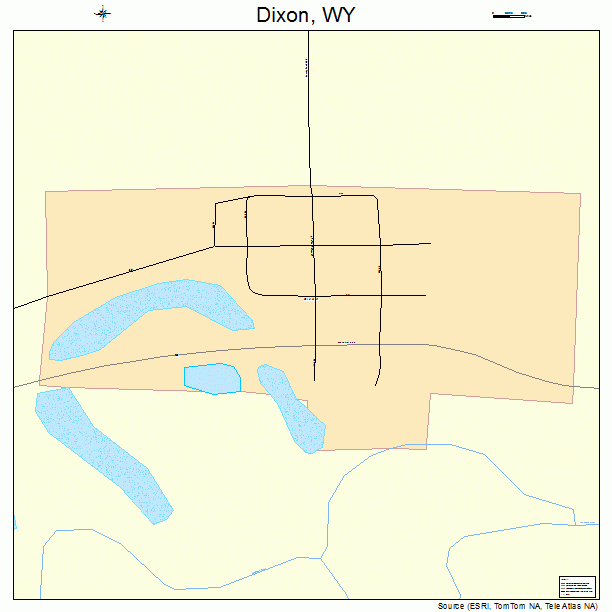 Dixon, WY street map