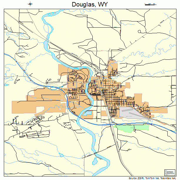 Douglas, WY street map