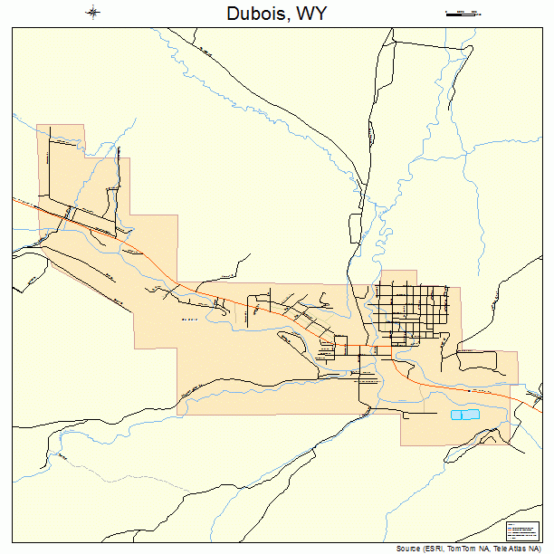 Dubois, WY street map