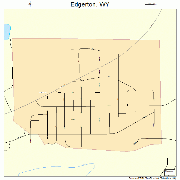 Edgerton, WY street map