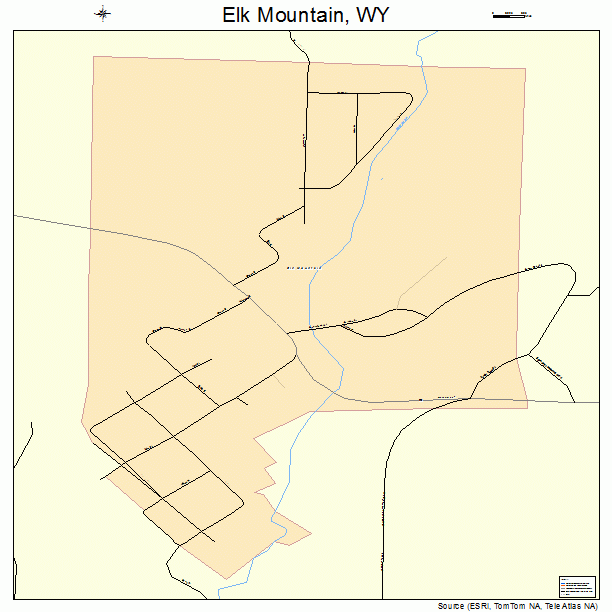 Elk Mountain, WY street map