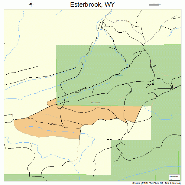 Esterbrook, WY street map