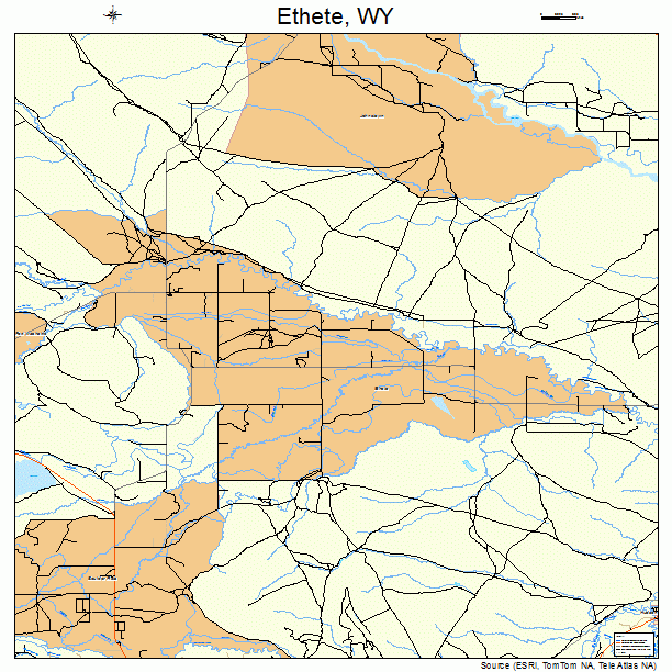 Ethete, WY street map