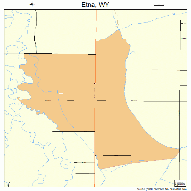 Etna, WY street map