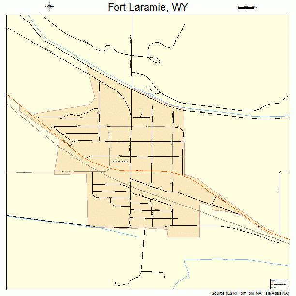 Fort Laramie, WY street map