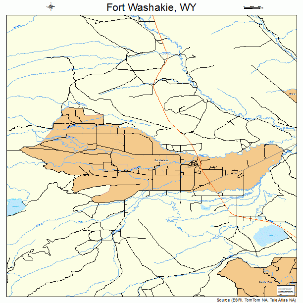 Fort Washakie, WY street map