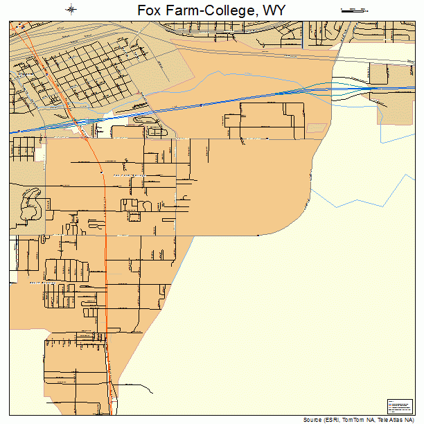 Fox Farm-College, WY street map