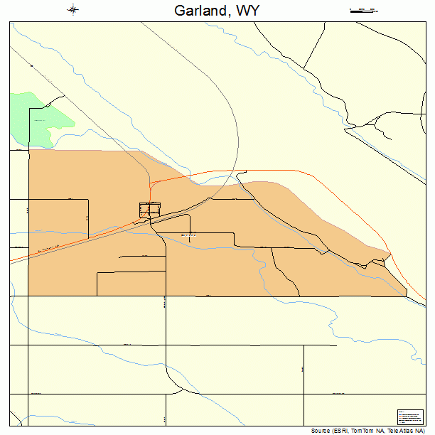 Garland, WY street map