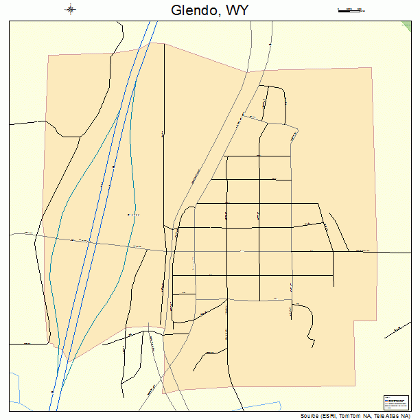 Glendo, WY street map