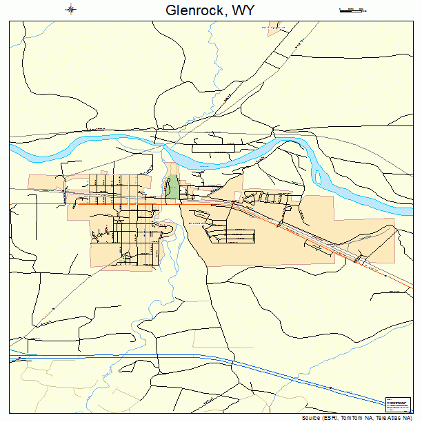 Glenrock, WY street map