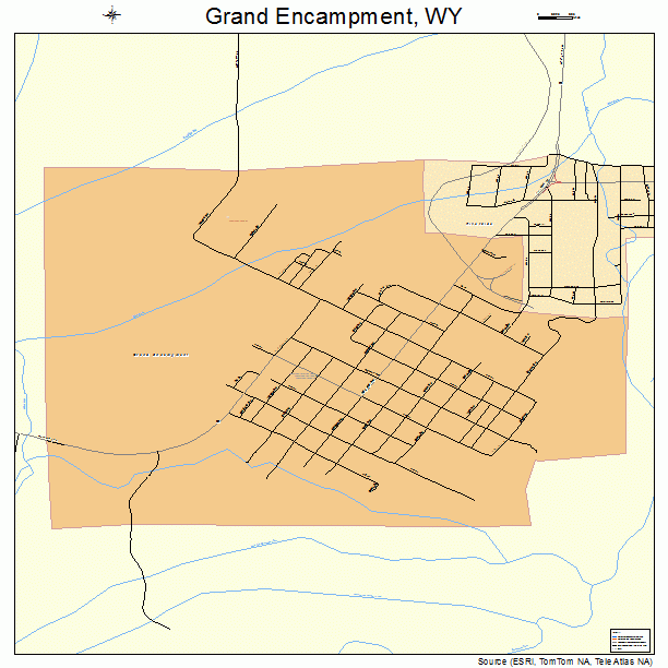 Grand Encampment, WY street map