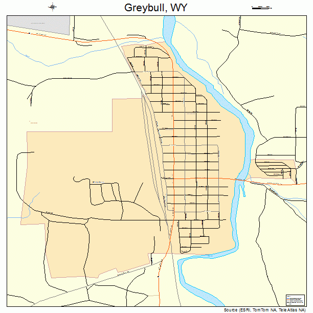 Greybull, WY street map