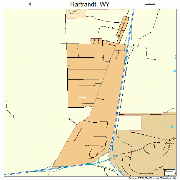 Hartrandt, WY street map