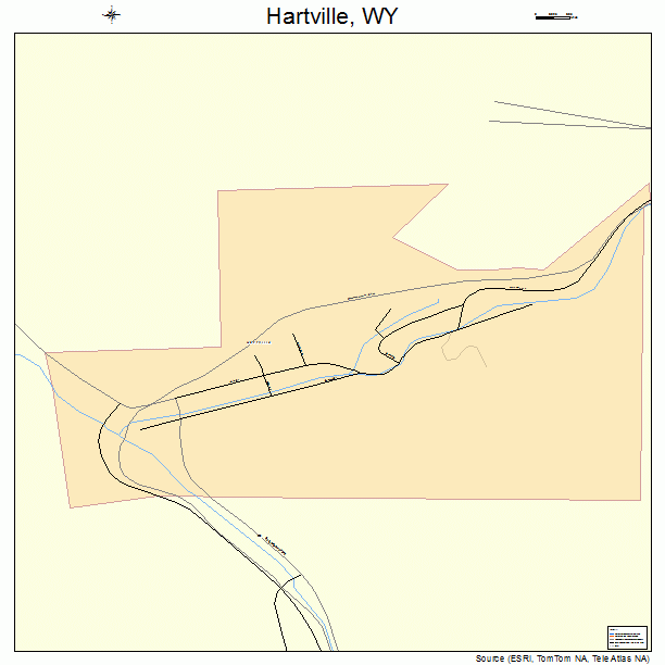 Hartville, WY street map