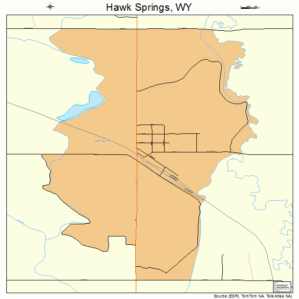 Hawk Springs, WY street map