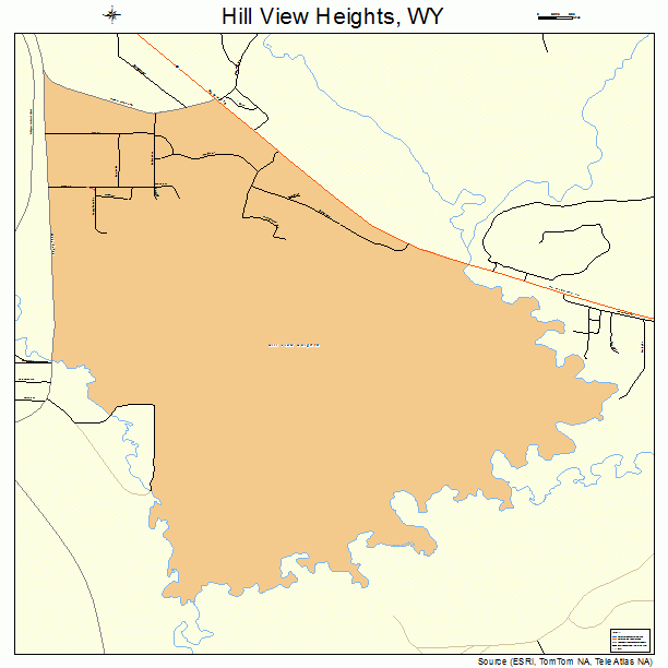 Hill View Heights, WY street map