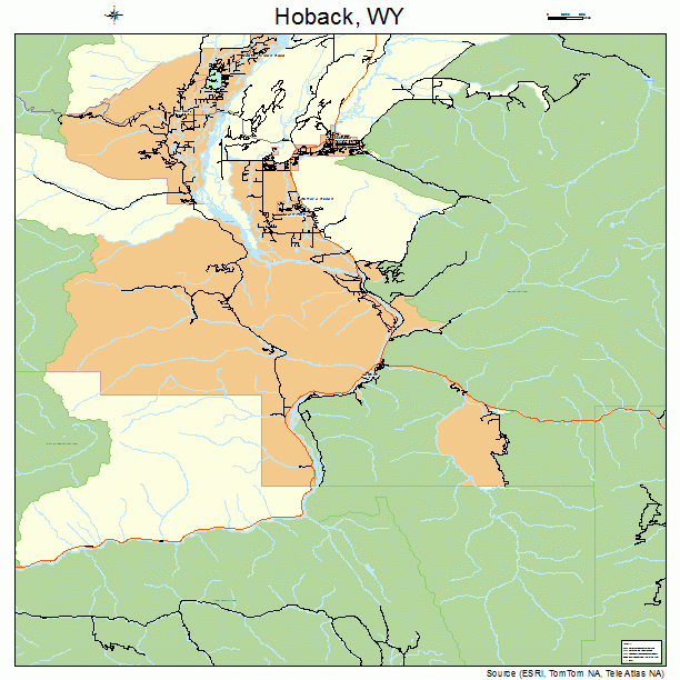Hoback, WY street map