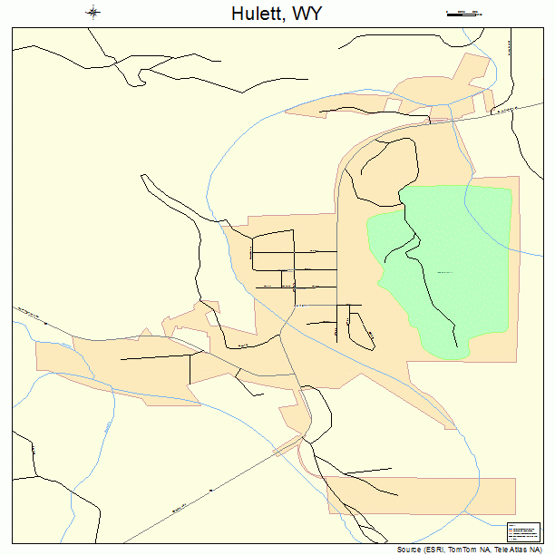Hulett, WY street map