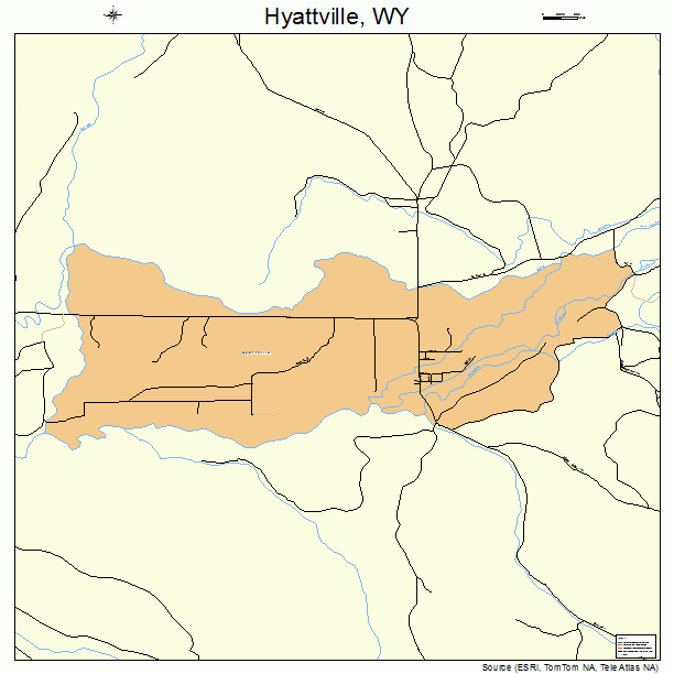 Hyattville, WY street map