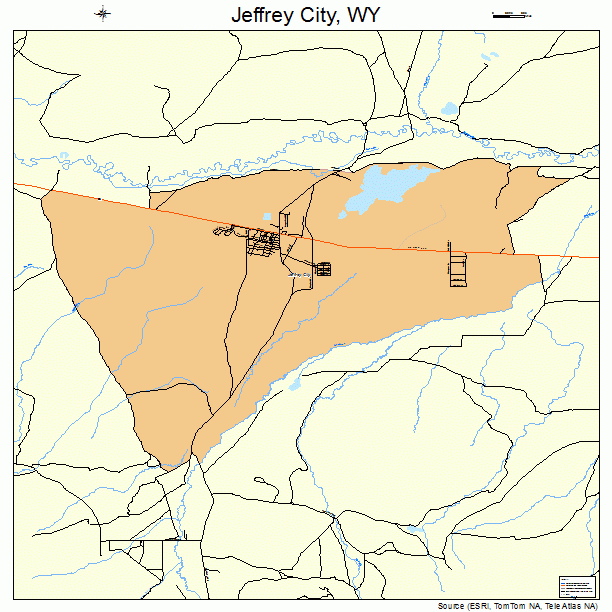 Jeffrey City, WY street map