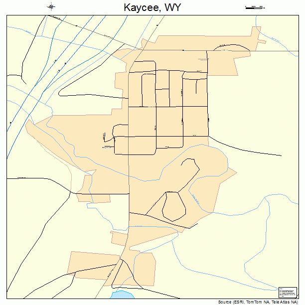 Kaycee, WY street map