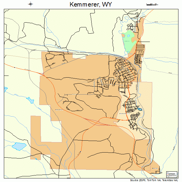 Kemmerer, WY street map