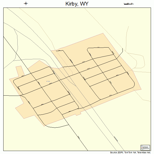 Kirby, WY street map