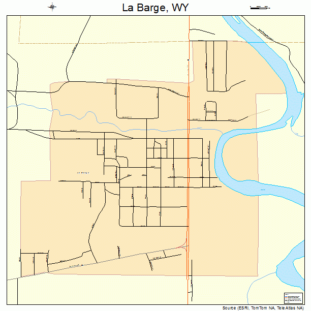 La Barge, WY street map