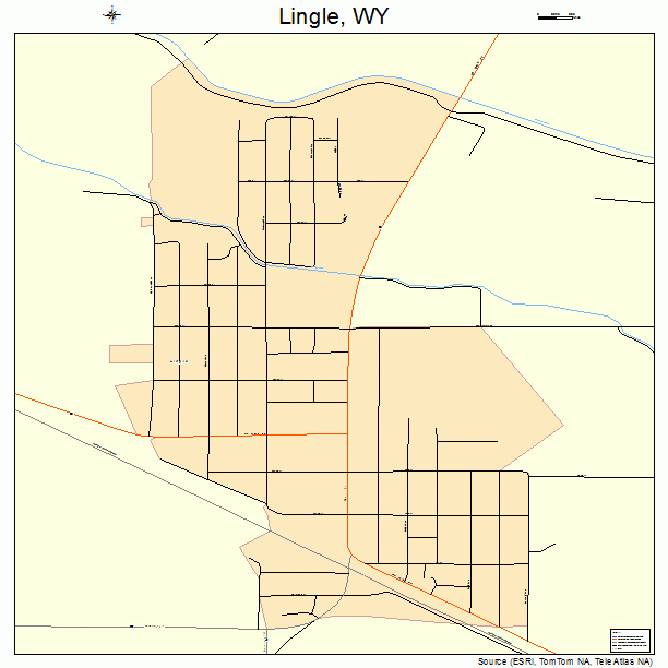 Lingle, WY street map