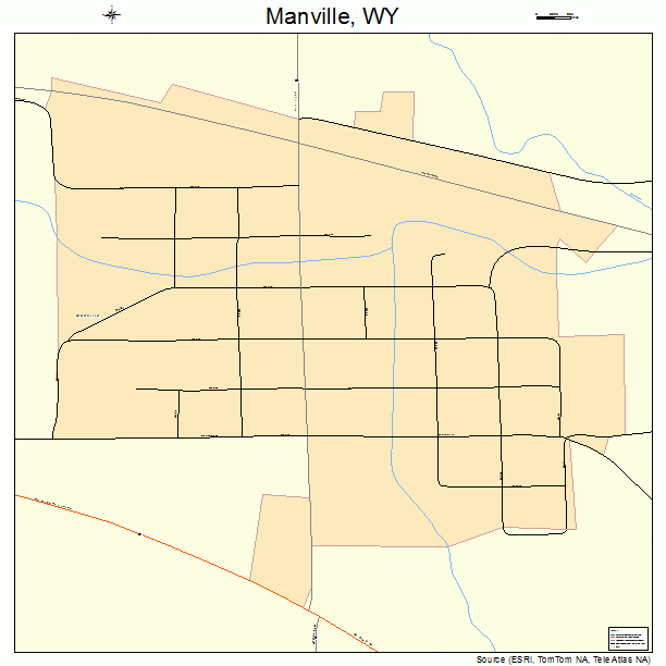 Manville, WY street map