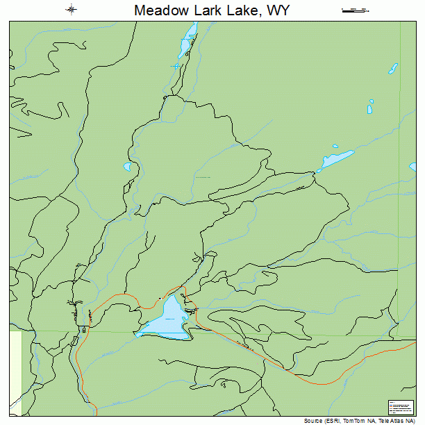 Meadow Lark Lake, WY street map