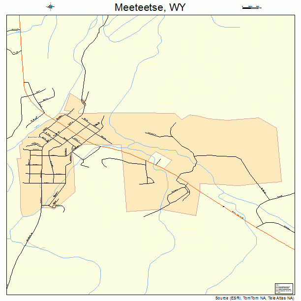 Meeteetse, WY street map