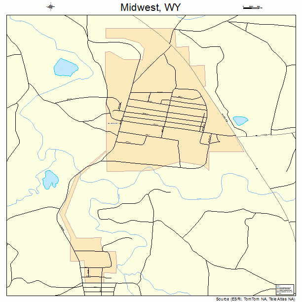 Midwest, WY street map