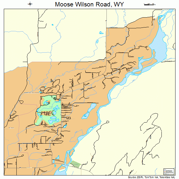 Moose Wilson Road, WY street map