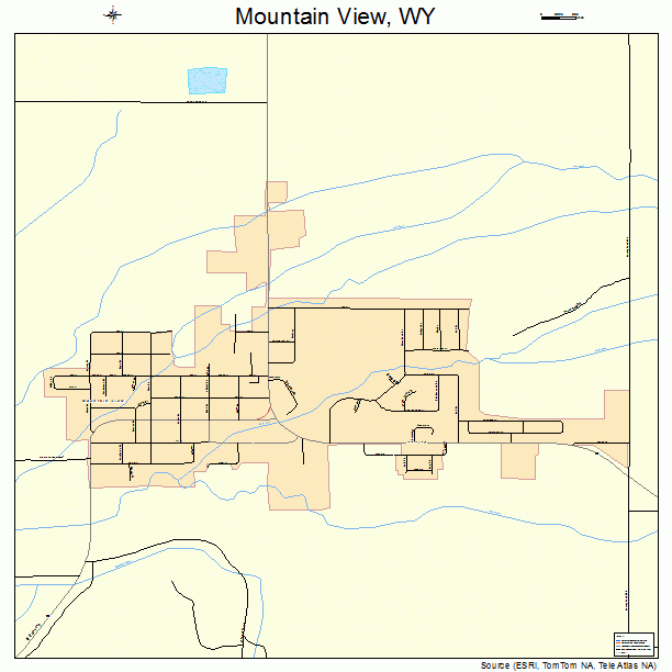 Mountain View, WY street map