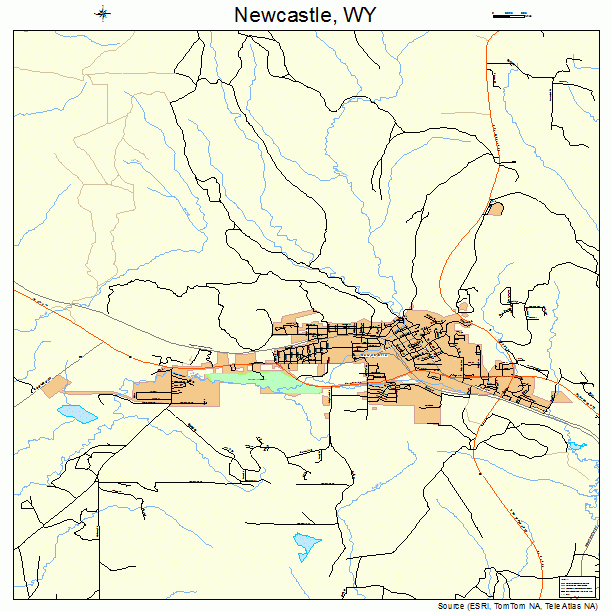 Newcastle, WY street map