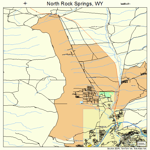 North Rock Springs, WY street map