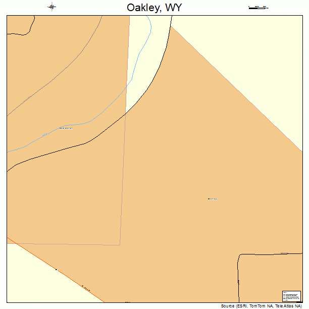 Oakley, WY street map