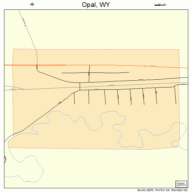 Opal, WY street map