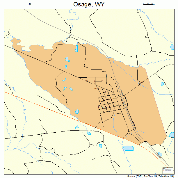 Osage, WY street map