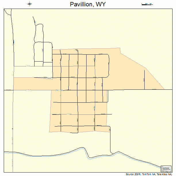 Pavillion, WY street map