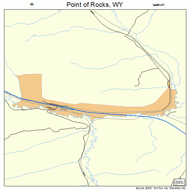 Point of Rocks, WY street map