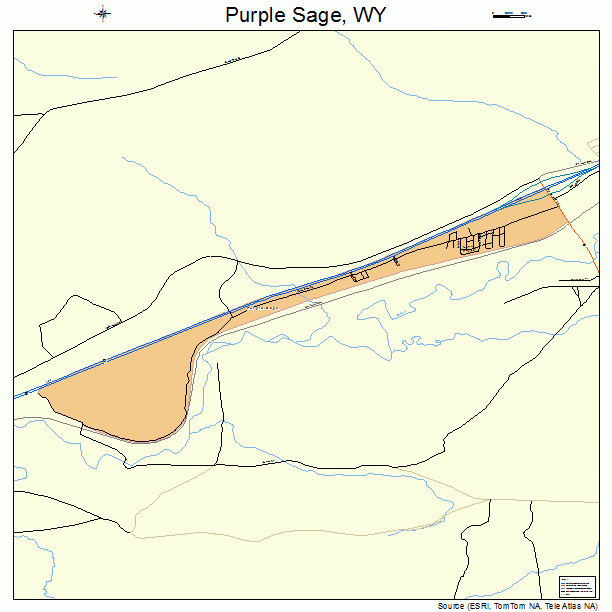 Purple Sage, WY street map