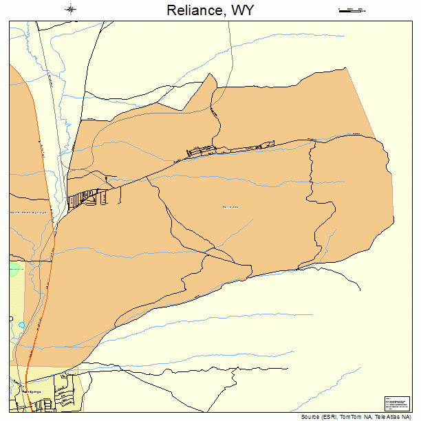 Reliance, WY street map