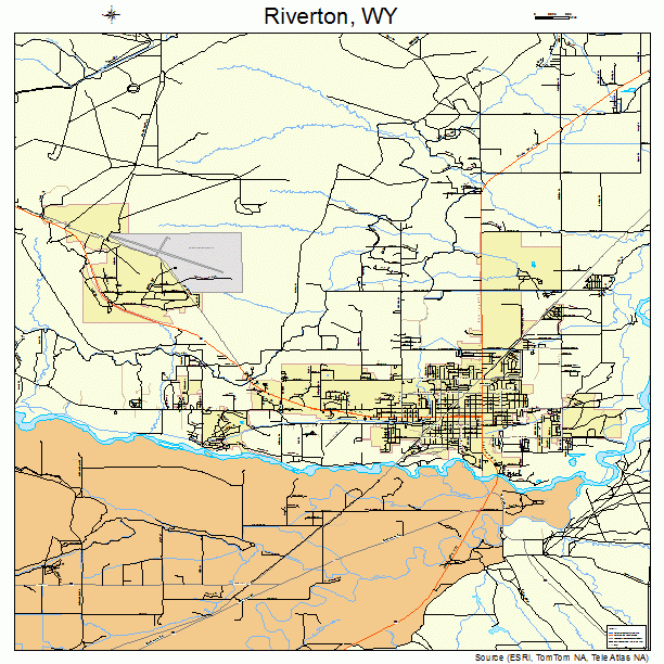 Riverton, WY street map