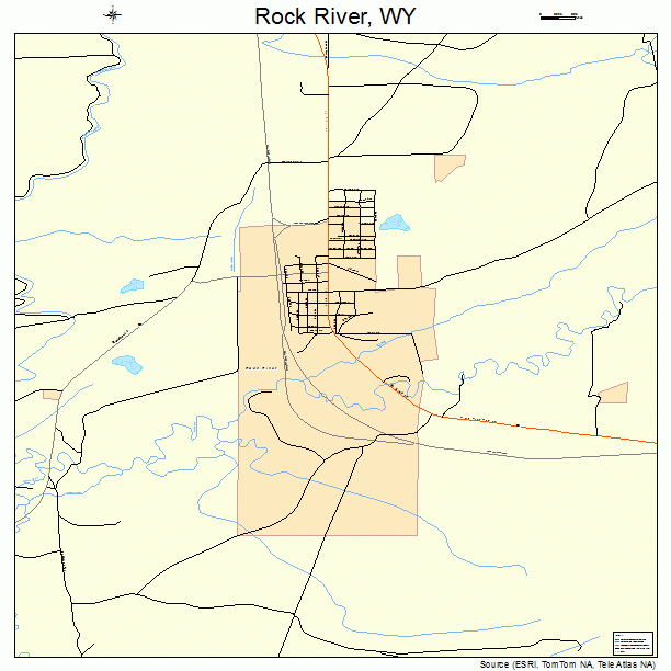 Rock River, WY street map